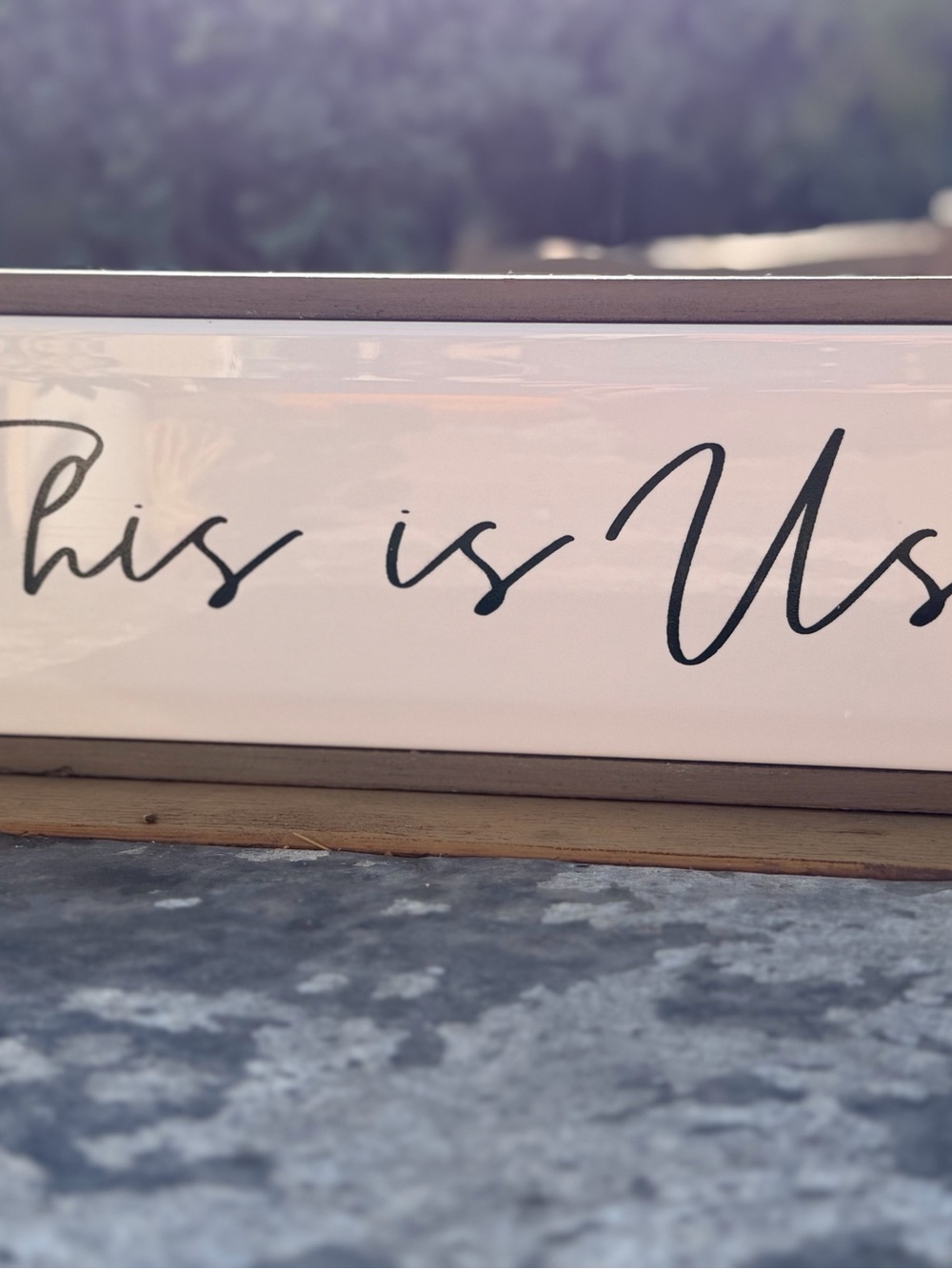 “This Is Us" Framed Wood & Tile Wall Decor